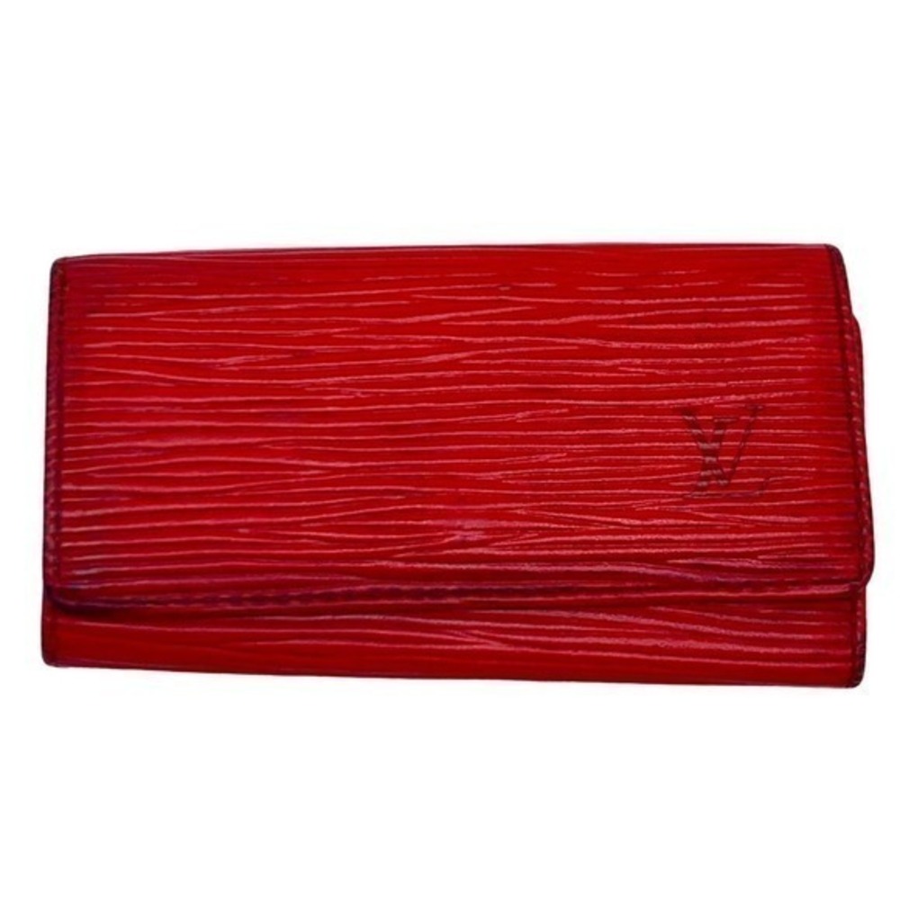 LOUIS VUITTON vintage red EPI leather key holder